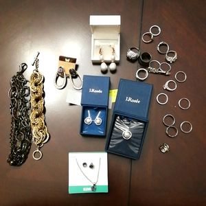 J. Rosee 925 Silver Pearl and Crystal set PLUS lot of over 20 pieces